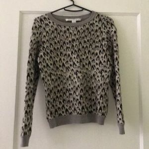 Diane Von furtzenberg leopard print sweater